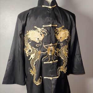 Miniye Black and Gold Embroidered Men's Jacket